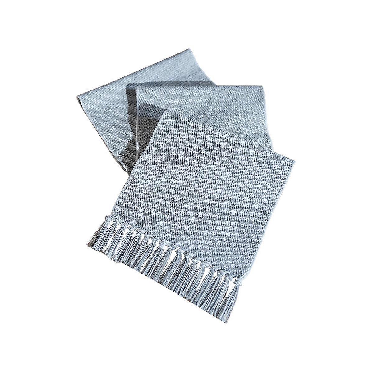 Linen Table Runner Thick Tassel Dual- Thick tassel dual-purpose floor mat
