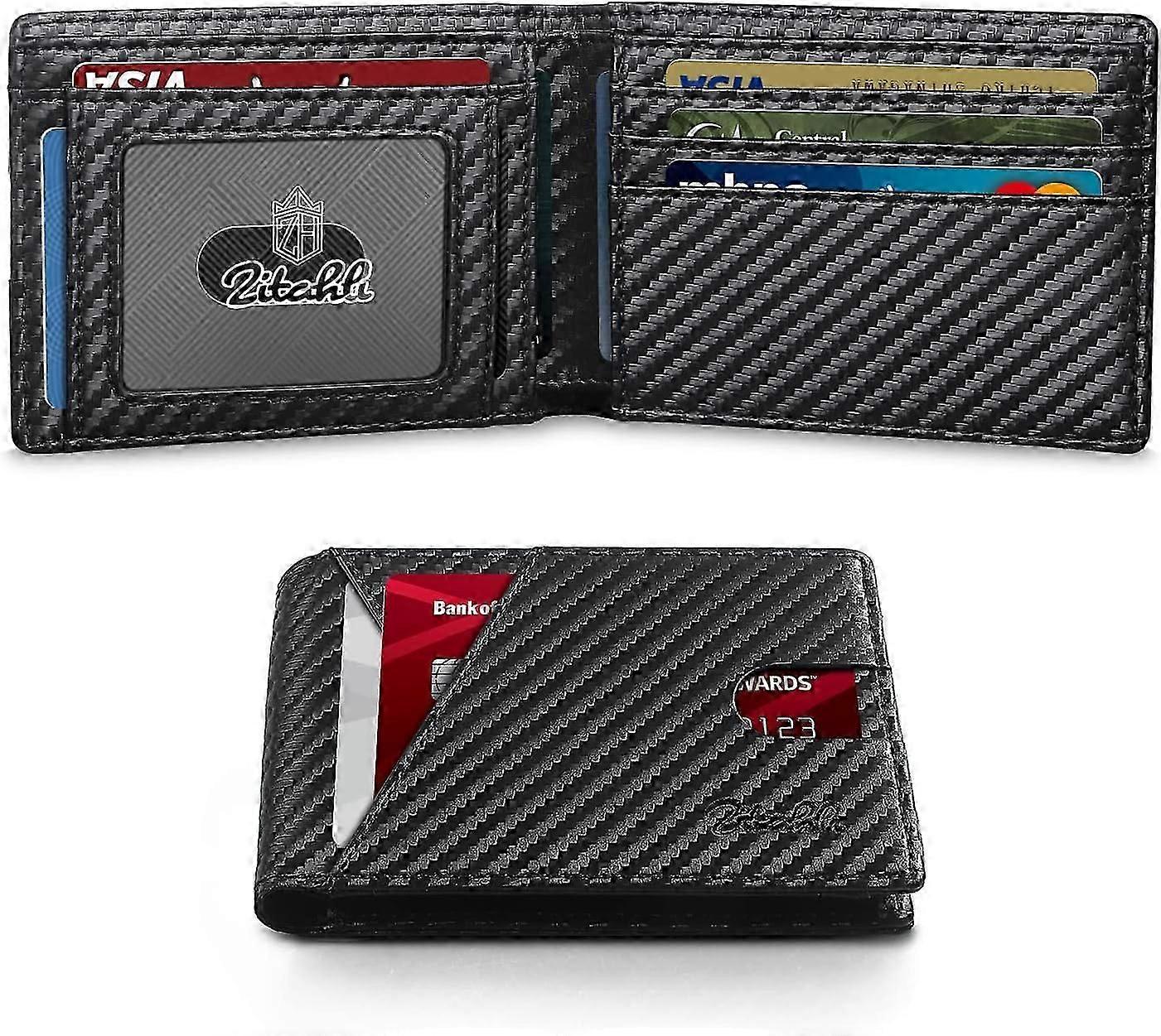 Wallet for Men,Mens Wallet,Slim Leather Bifold,RFID Blocking 11 Slots Gift Box