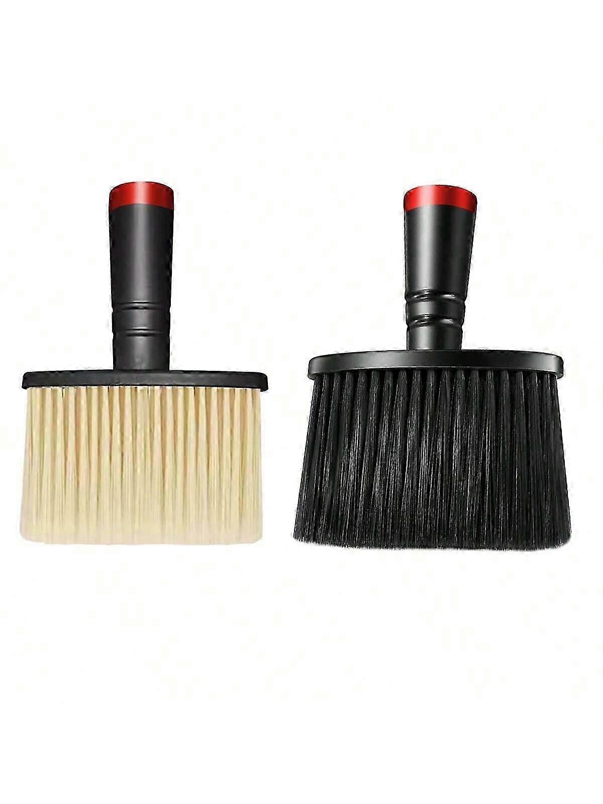 ヘアカット、プロおよび家庭用、スタンドアップベース、スタンドアップベース、ヘアカット後のネックラインと耳から緩い髪を取り除くための2個または1個のネックダスター理髪店とサロンブラシ