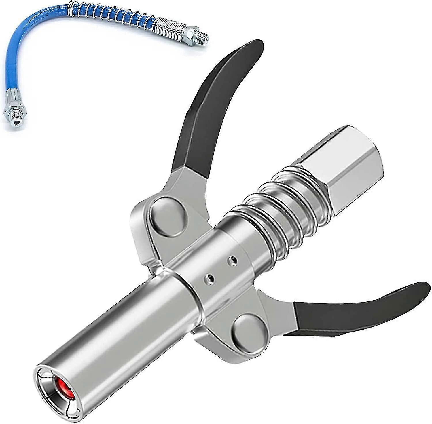 Double Handle G Coupler For Grease Gun With 30 Cm Hose Grease Gun Coupling M6-m14 10 Mm Grease Nipple
