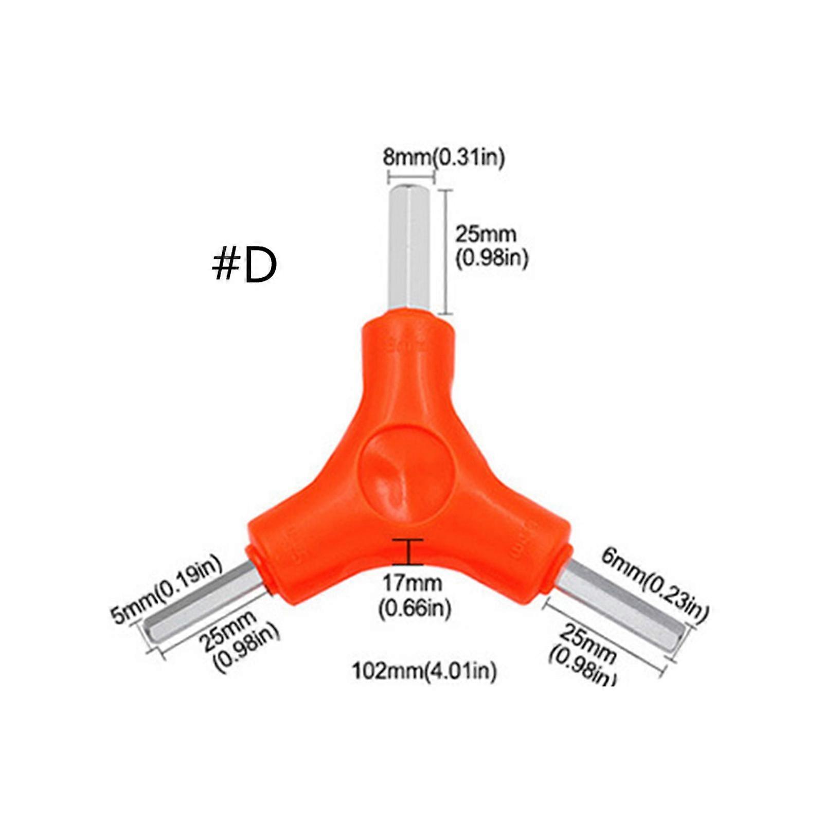 Hex Key Wrench 2.5/3/4/5/6/8mm Carbon Steel Hex Key Wrench Y-type Handle Inner Hexagon allen Wrench Spanner Hand Tool