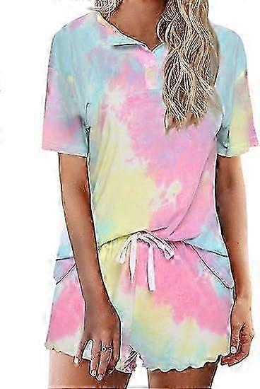 Tie Dye pyjamas sæt Kvinders Loungewear nattøj 2 stk pyjamas sæt