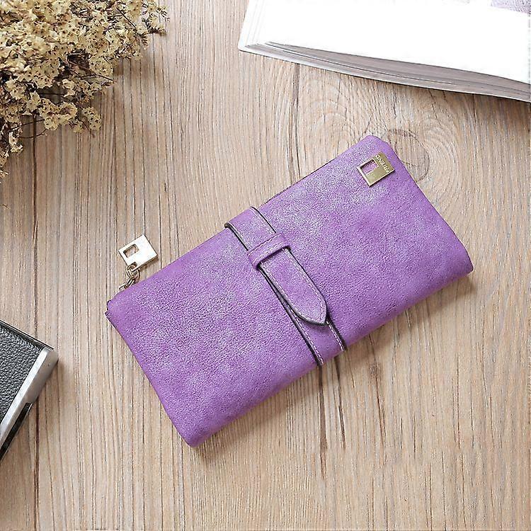 محافظ نسائية من الجلد الأصلي ، محفظة مخلب ضئيلة ثنائية الطي متعددة الوظائف ، حامل بطاقة سعة كبيرة -1