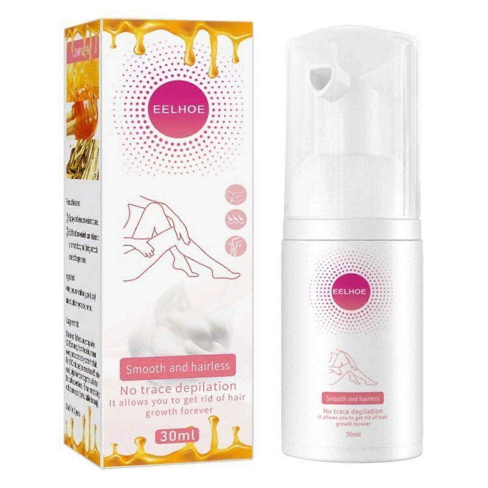 MYSEPT Bijenwas Ontharing Mousse, Mousse Ontharingsspray, Zachte Bijenwas Ontharing Honing Mousse Spray Hydraterende Ontharingsspray voor Vrouwen