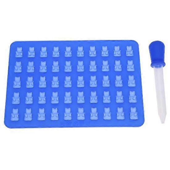 50 Grids Bear Silicone Chocolate Candy Cake Mold Ice Cube Tray DIY Baking Tool