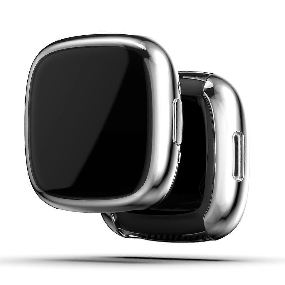 For Fitbit Versa 4 Full Coverage TPU Electroplating Watch Protective Case