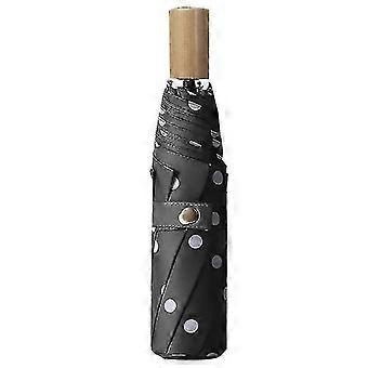 Fashion Dots Print Folding Waterproof Windproof Sun Protection Umbrella Parasol-zzy
