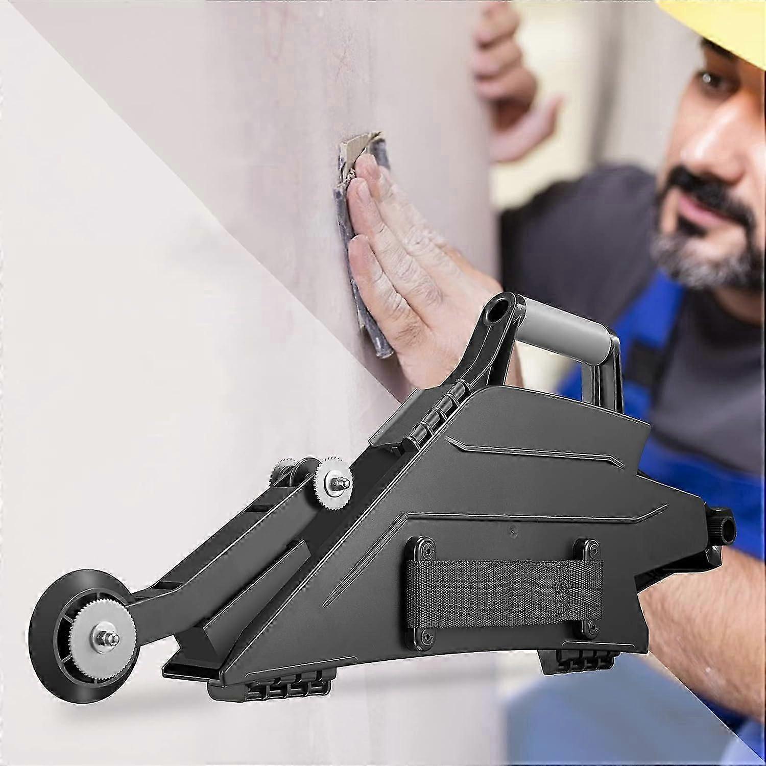 Gypsum Board Joint Tool with Quick Change Inside Corner Wheel Adjustable Straps Tool Right/Left Hand Operation