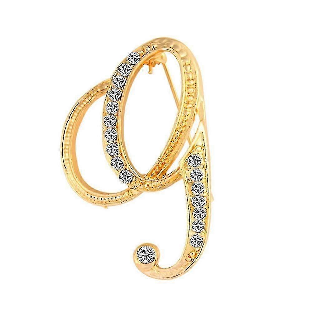 1 Stk Mode Unisex Strass Englische Buchstaben Alphabet A-Z Brosche Anstecknadel Ornament BoSaiD