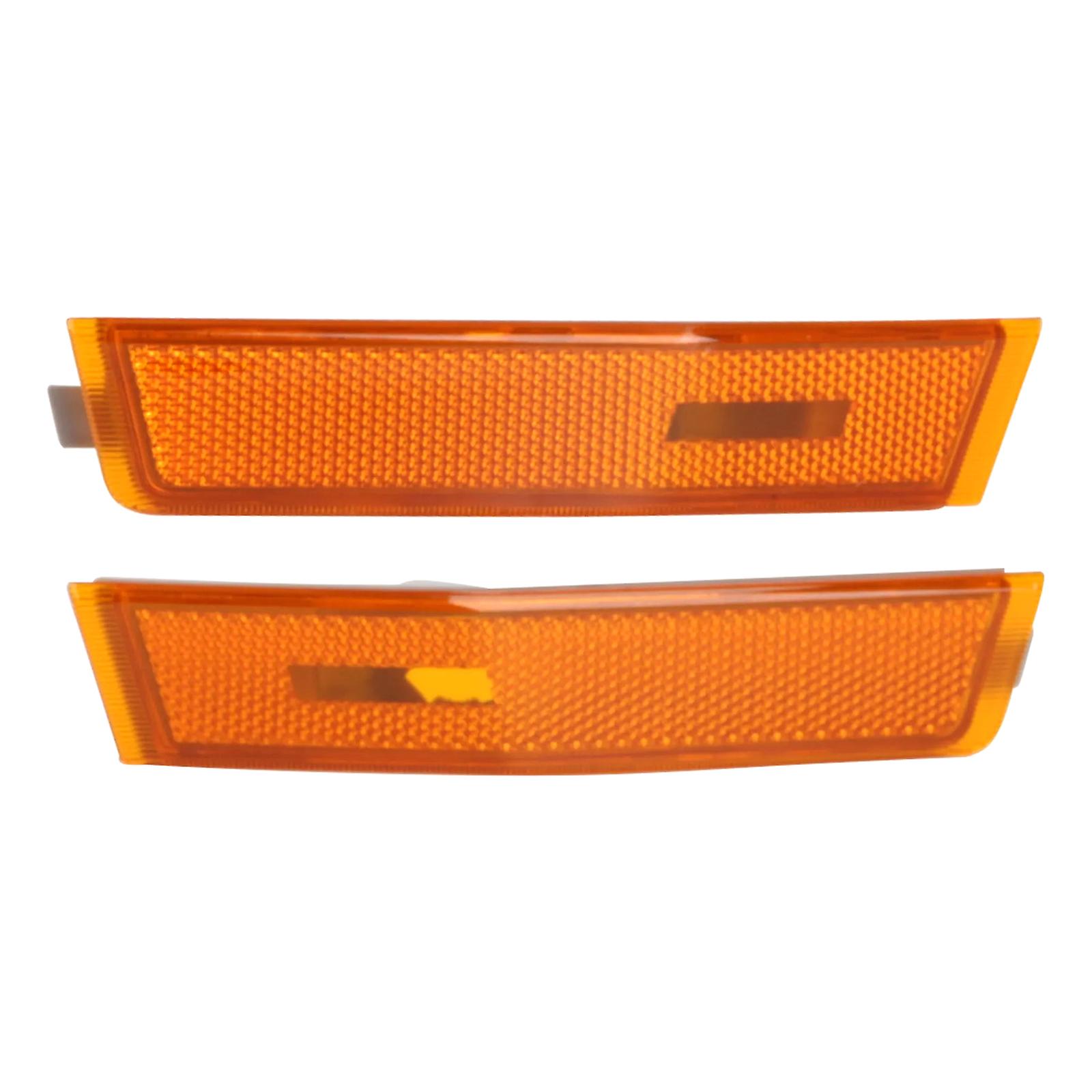 Easy Install Front Bumper Side Marker Light Reflector with Amber Lens Front Bumper Reflector for 07-10 Vehicle MKX