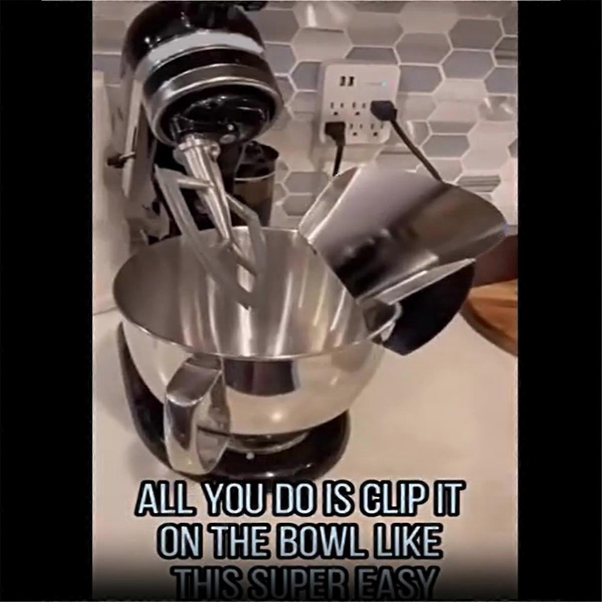 For 4.5-5QT Stand Mixing Bowl with Handle+Dumping Cover