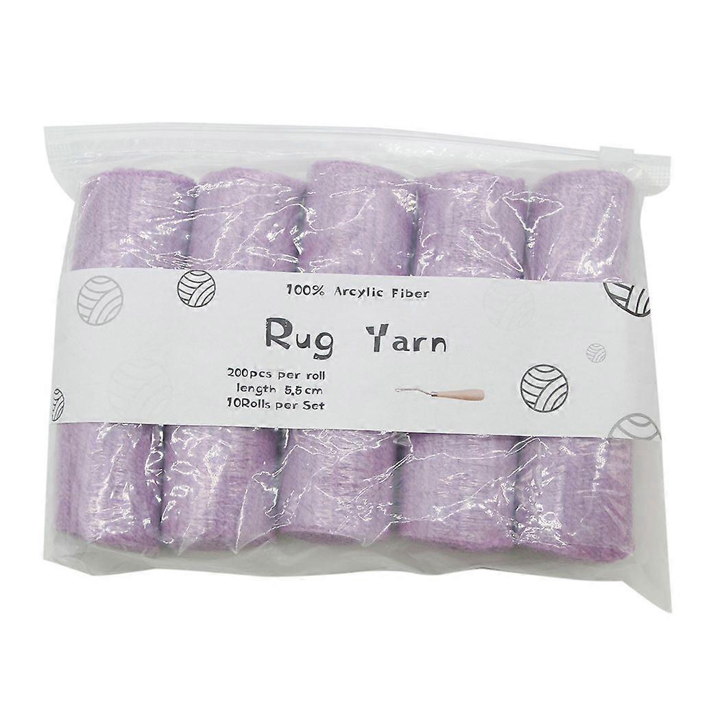 10 Rolls Pre-Cut for Latch Hook Yarn Threads for Making Pillowcases Blankets Rug Sewing DIY Projects