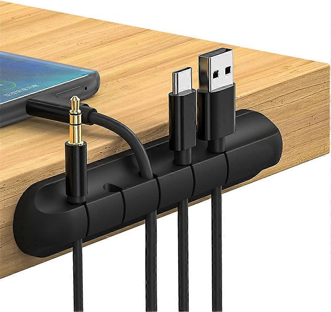 Cable Organizer for Desktop, Flexible Cable Holders with Smooth Surface Adhesion for Wire Office Home