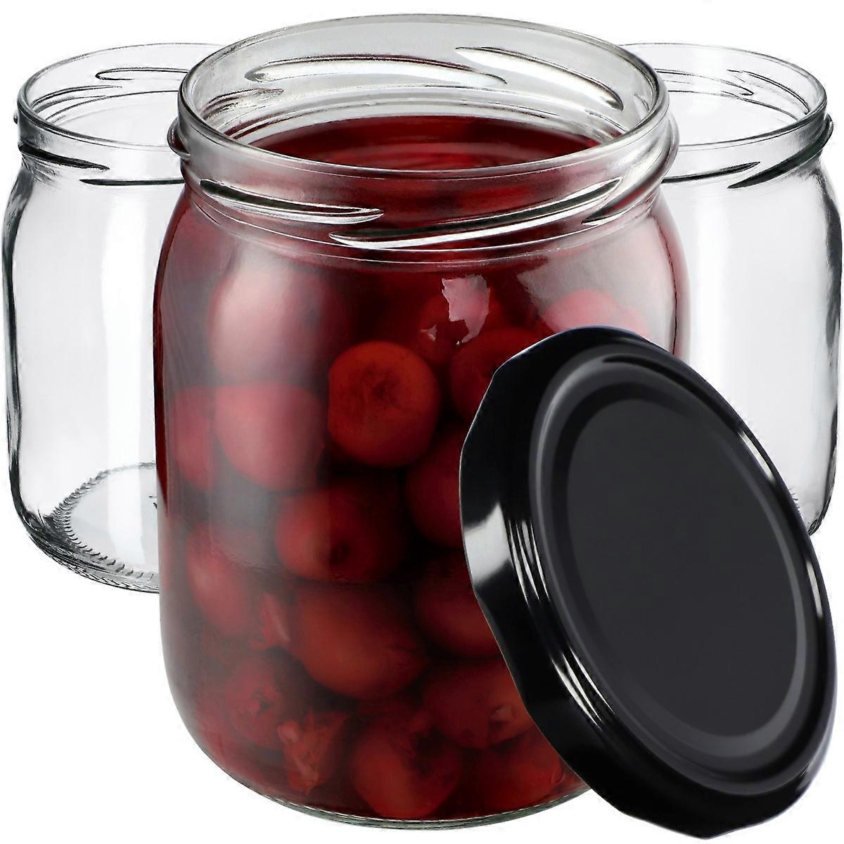 Frascos KADAX Senna 540ml 8pcs 82mm + tapas negras