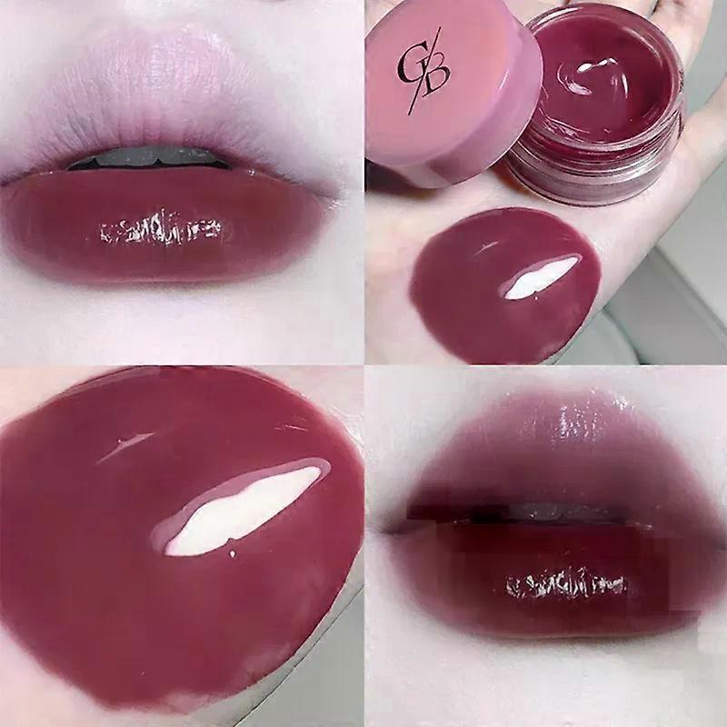 Shibingsheng Gege Bear Jarred Jam Lip Gloss Hydrating Water-Gloss Finish, Plumping Effect, Long-Wearing and Non-Transfer Formula for a Glas