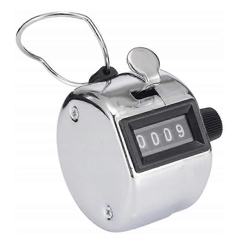 Mechanical Counter, 4-Digit, Stainless Steel, Reset Button