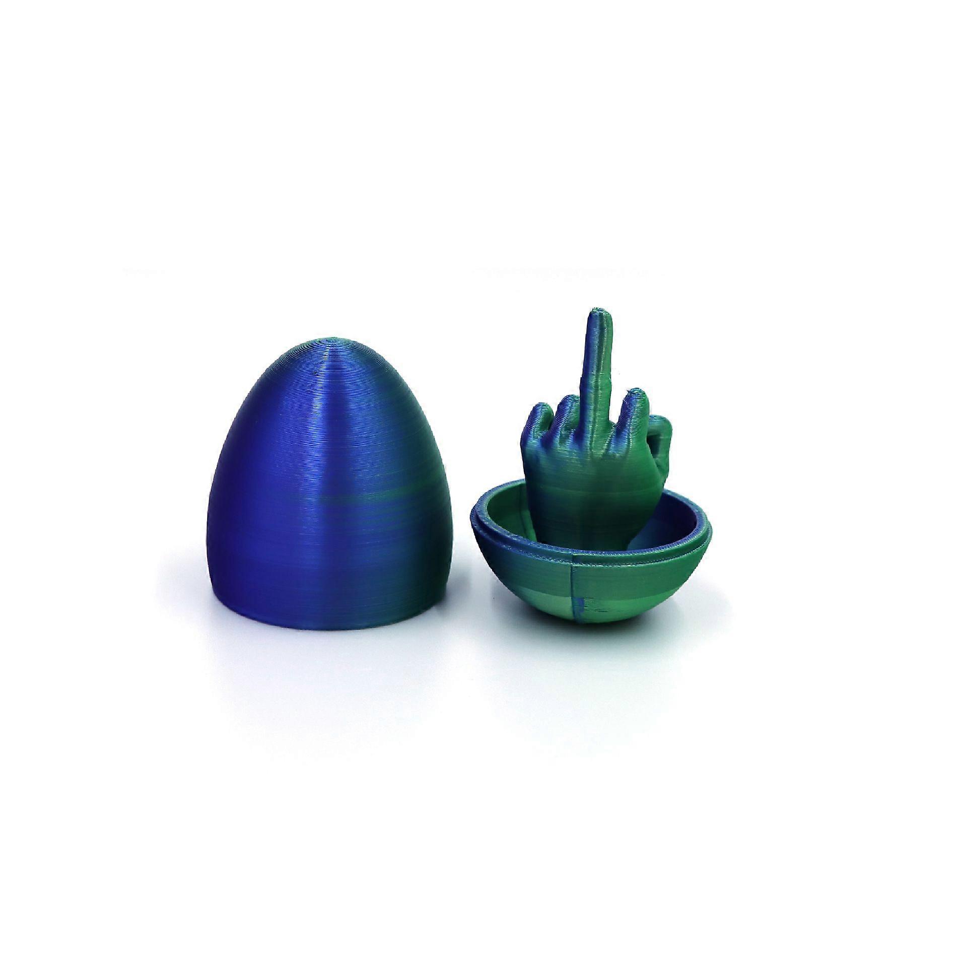 Funny 3D Printed Easter Egg Middle Finger Prank Easter Gag Gift for Adult