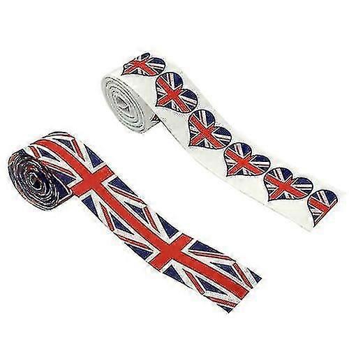 Union Jack Grosgrain Ribbon Best Of British Bunting Jubilee Width 38mm 6 Yards