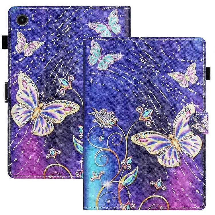 Compatible For Lenovo Tab M10 (Gen 3) Pattern Printing PU Leather Flip Cover Anti-Drop Tablet Case