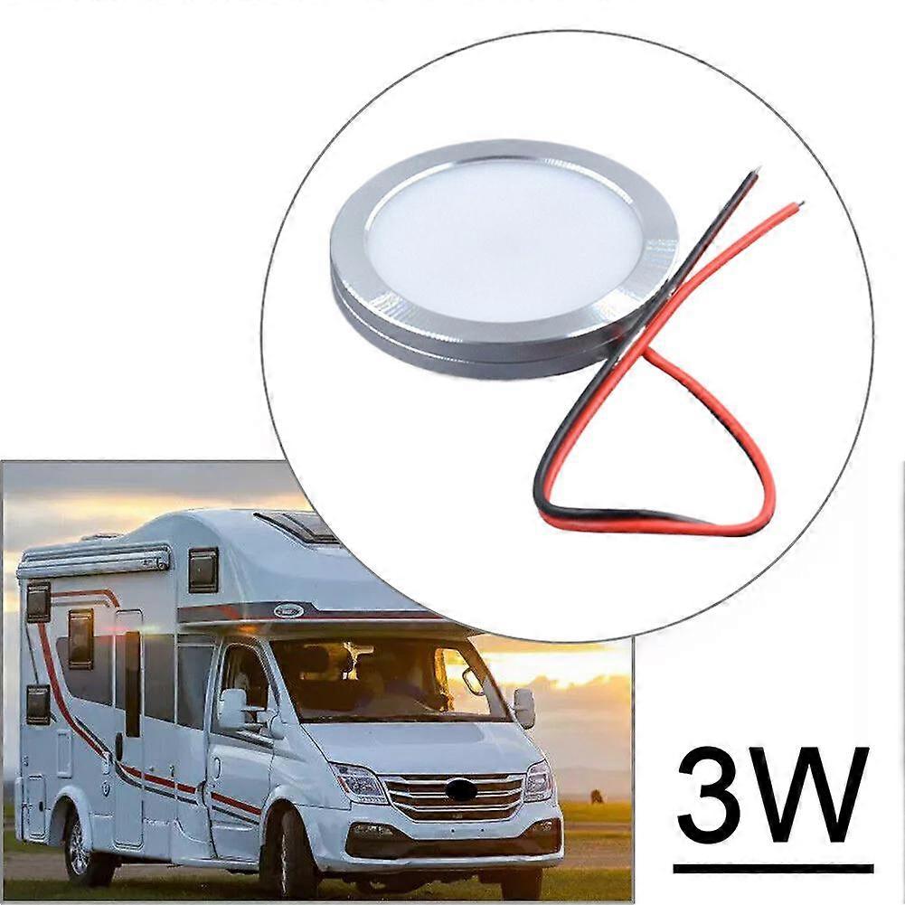 Round LED RV Porch Light White 12 V Scare Light Outdoor