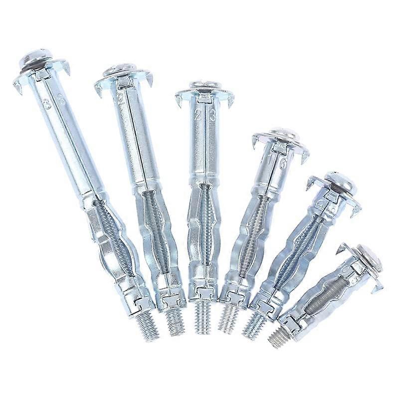 Expansion Bolts M4 Hollow Wall Metal Anchor Kit for Plasterboard Drywall Ceiling, 10PCS, Sizes: 4x20, 4x32, 4x46