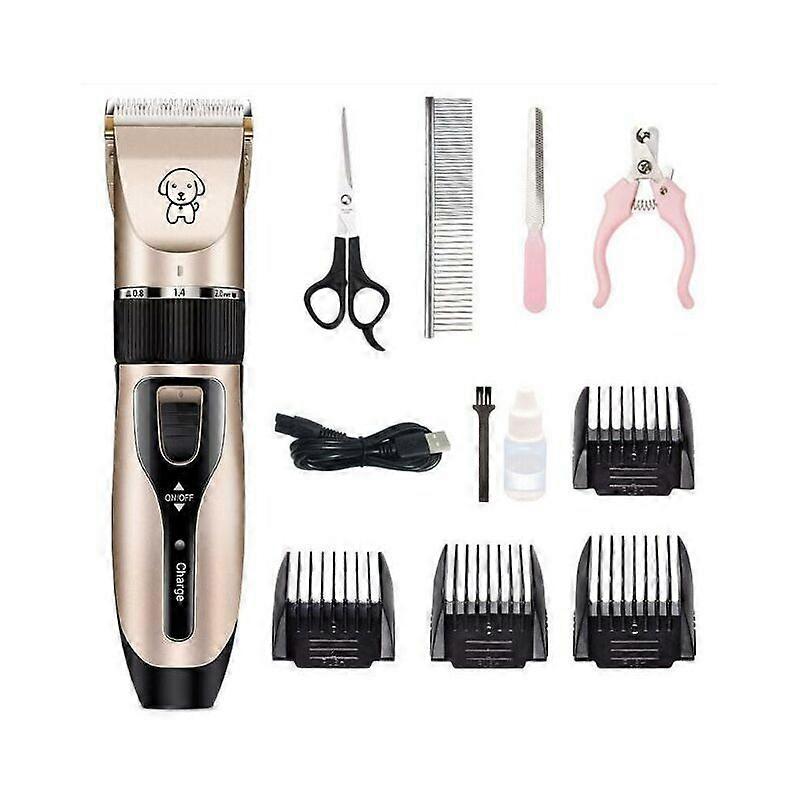Dog Clipper for Thick Long Hair, Professional Pet Clipper, Cordless, Rechargeable, Cat Clipper, Low Noise, Detachable Blade, Washable, Grooming Clippe