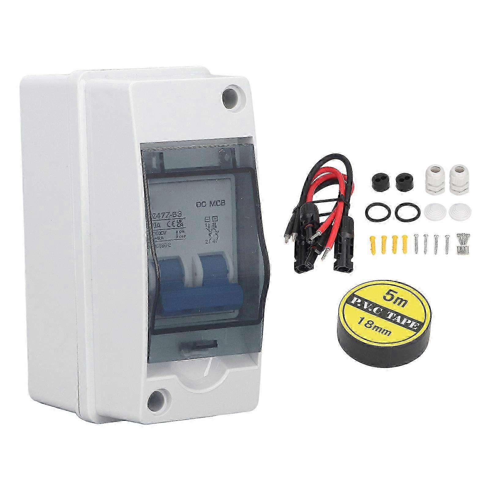 DC Mini Circuit Breaker with Distribution Box IP65 4000A Icu Waterproof DC Disconnect Switch DC1000V 50A