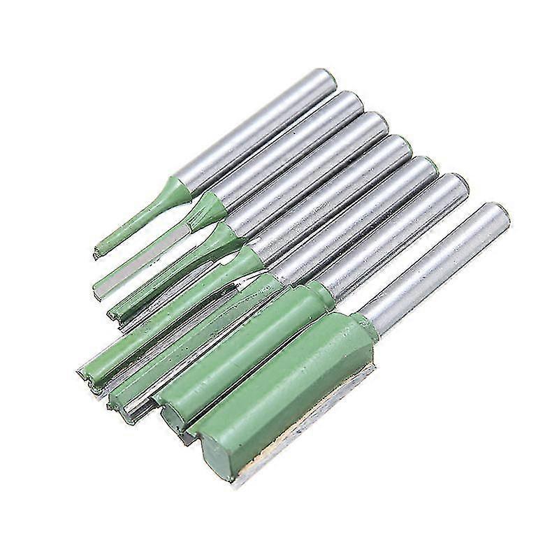 7pcs Router Bits Hard Alloy Straight Bit Woodworking Tools Router Bit For Wood Stools Accessories