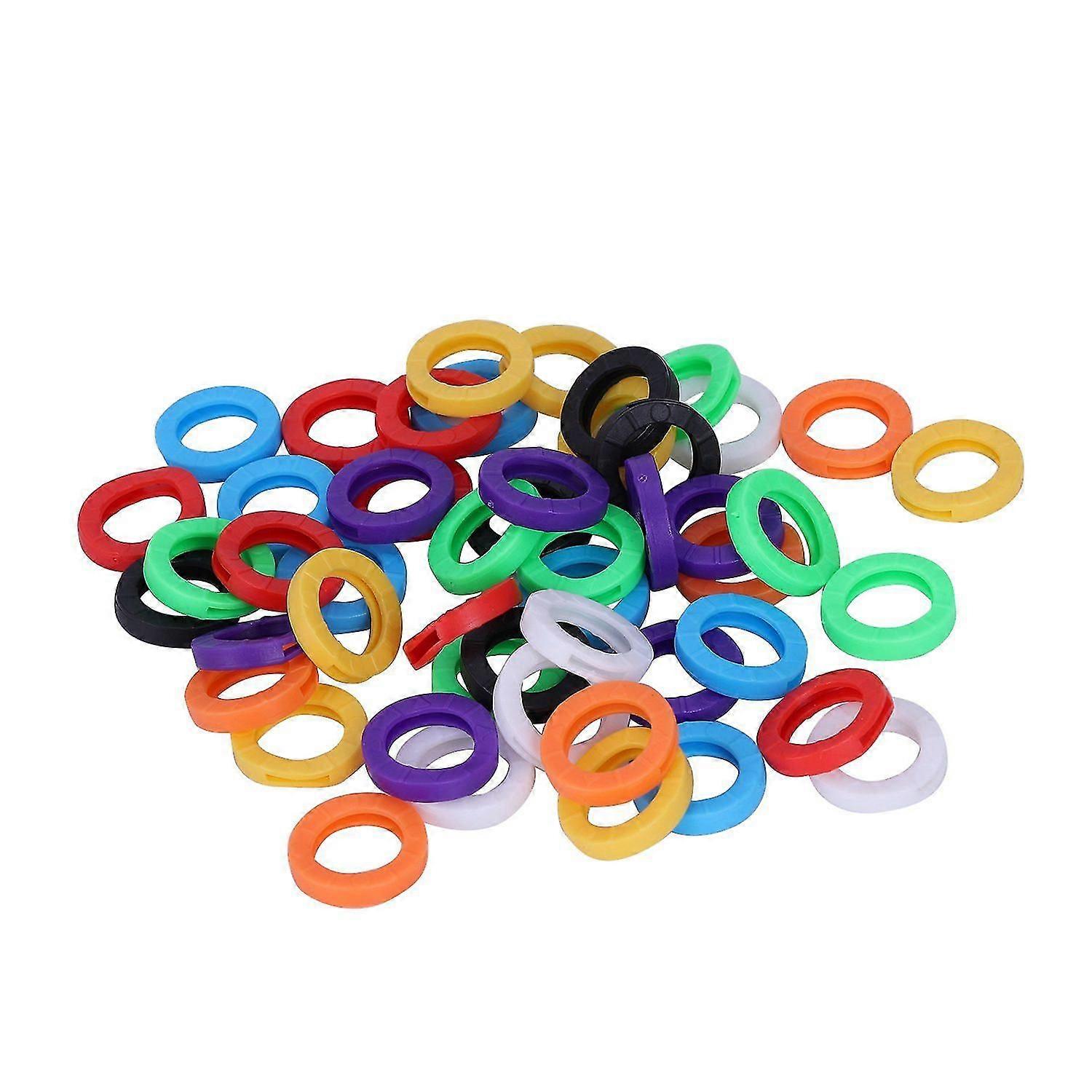 50PCS Small Size ID Identify Key Ring Cap Tag