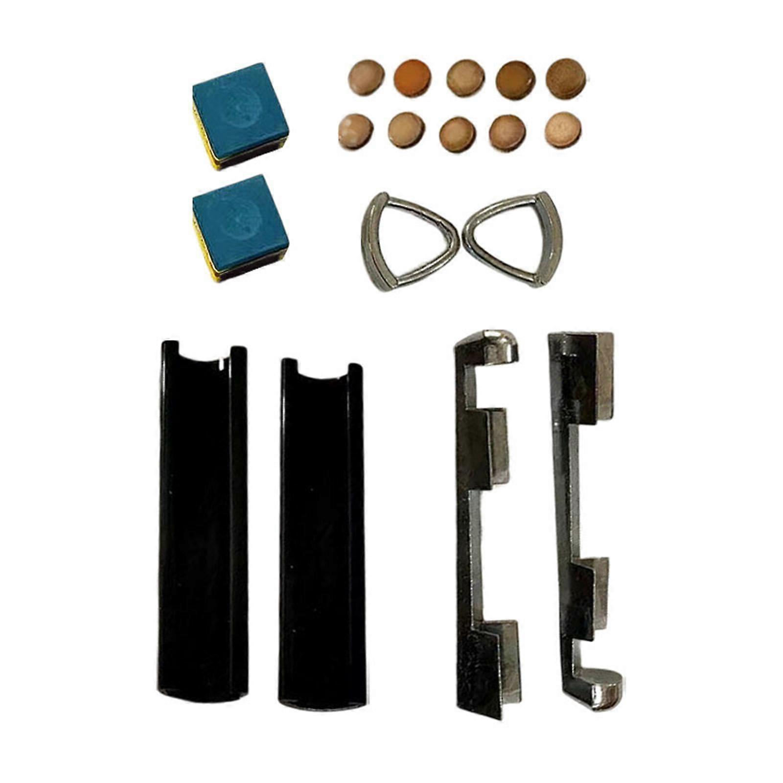 16x Billiards Cue Stick Pool Cue Tip Repair Clamp Kit de réparation de pointe de billard