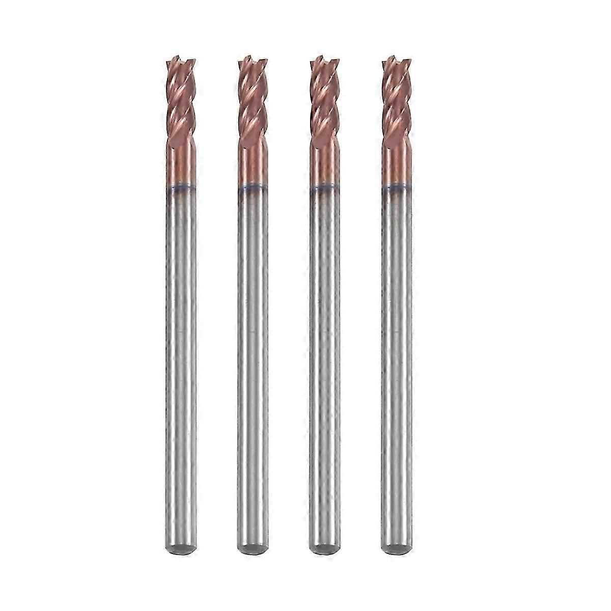 5PCS 3mm Solid Carbide Endmills 4 Flute Slotting Profiling Face Mill