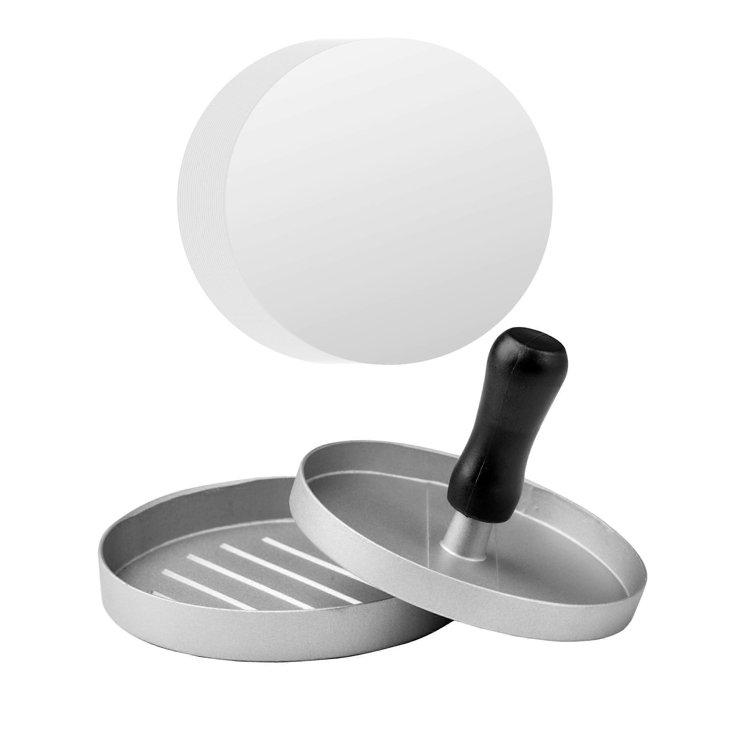 Burger Press Patty Maker with 100 Patty Smash Papers Burger Press for Griddle, NonStick