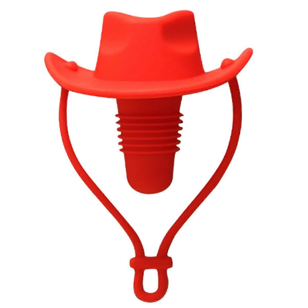 2PCS Cowboy Hat Silicone Wine Cork, Decorative Wine Stoppers