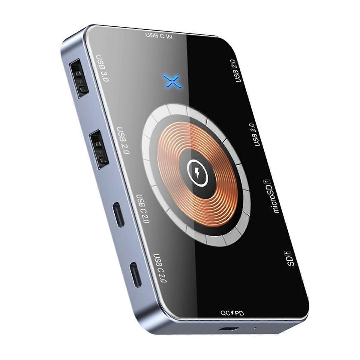 USB Type-C Hub Wireless Charging USB 3.0 Compatible Adapter Dock