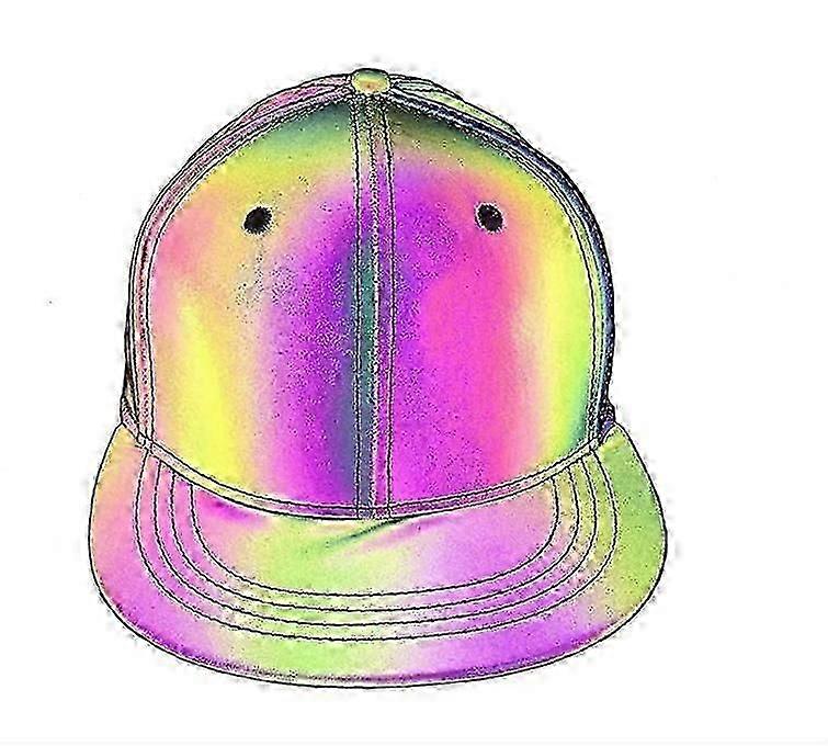 Fluorescent Hat Rainbow Reflective Baseball Caps Men Halloween Cap