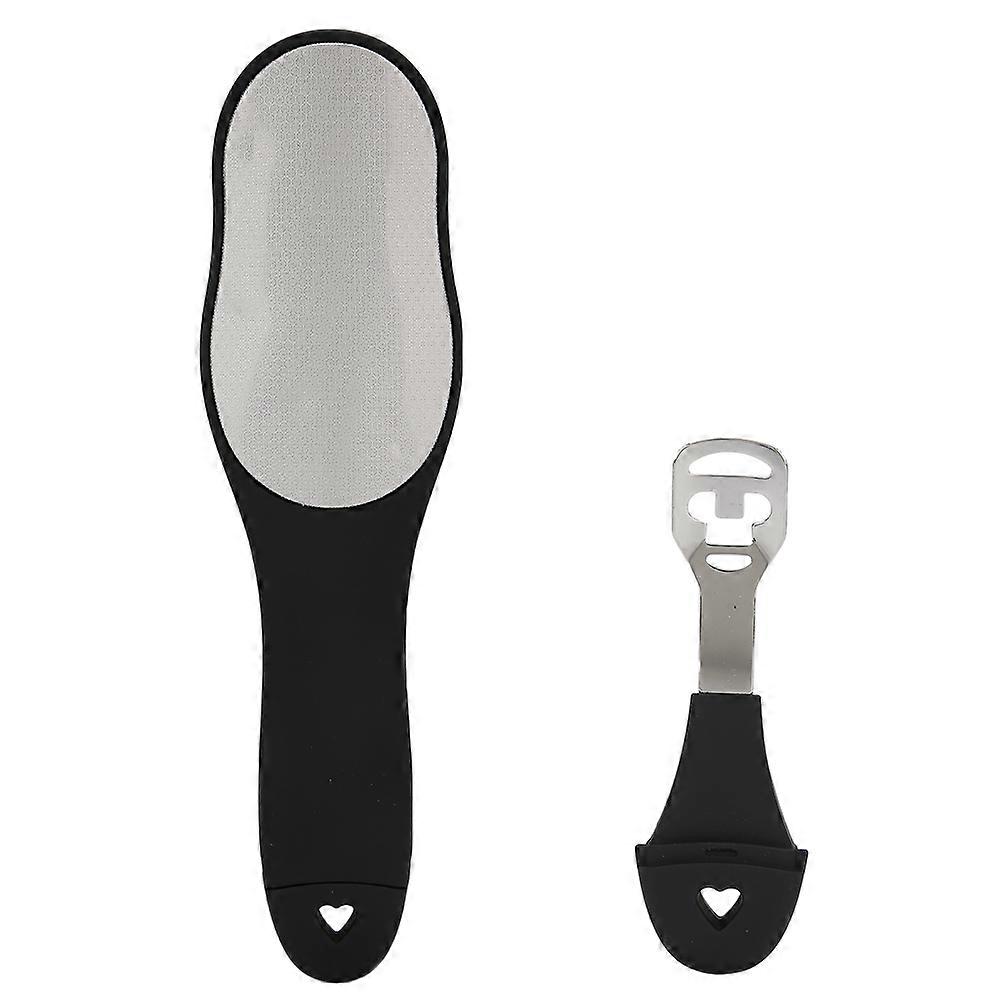 2 in 1 MultiFunctional Foot File Callus Dead Skin Remover Rasp Foot Scraper Pedicure Tool(Black )