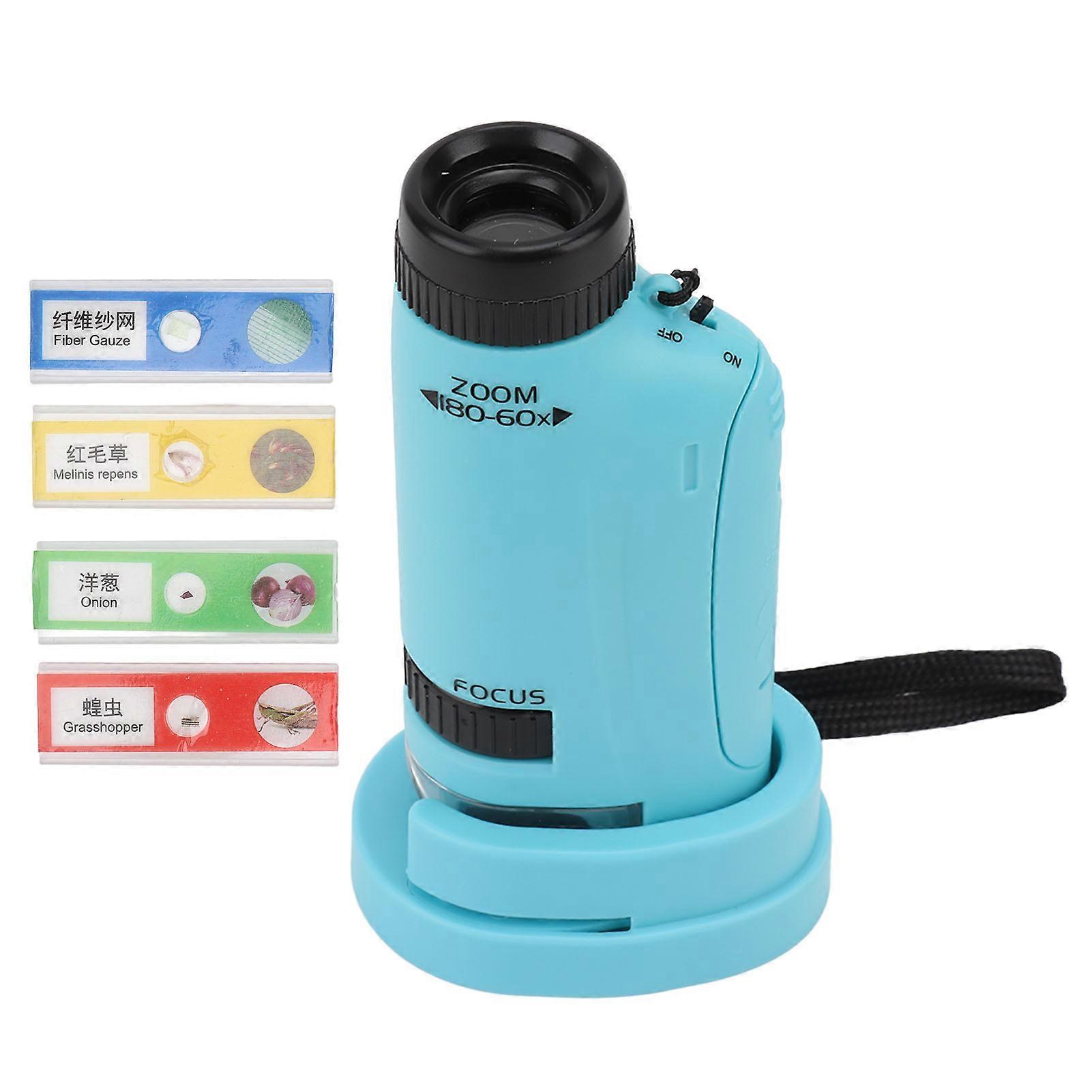 Kids Handheld Microscope HD 180x Educational Puzzle Science Toy Children Mini Microscope