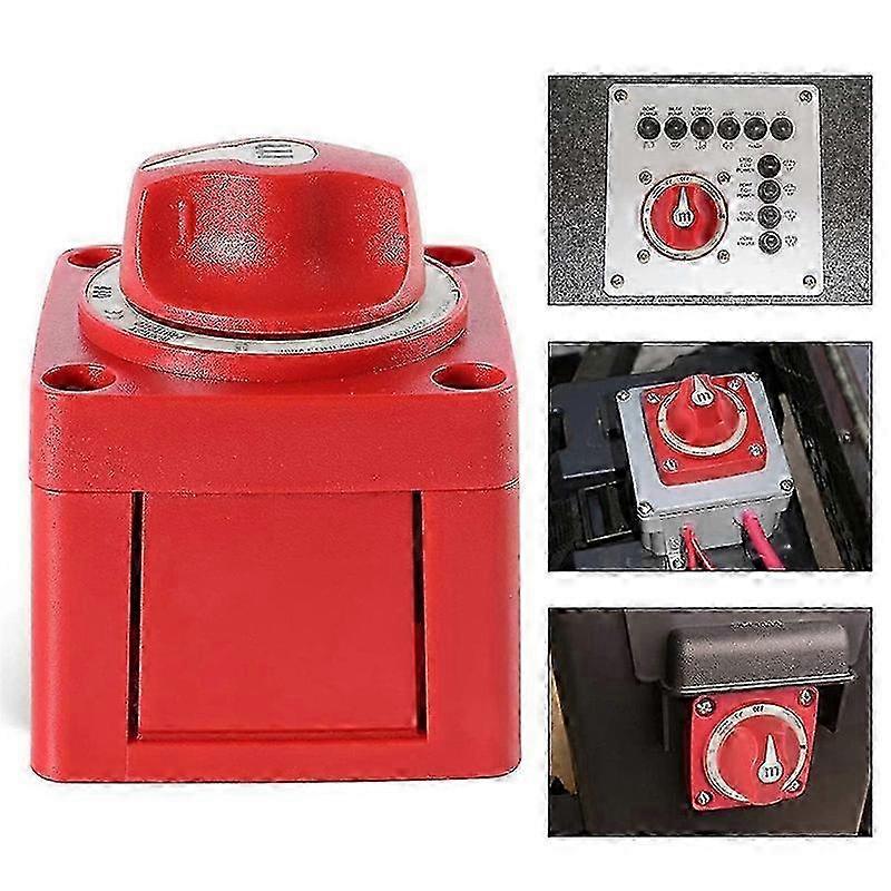 Mini Boat 12-48V 100-300A Battery Switch Isolator Disconnect Rotary, Selector 3 Position Switch Cut On/Off Marine