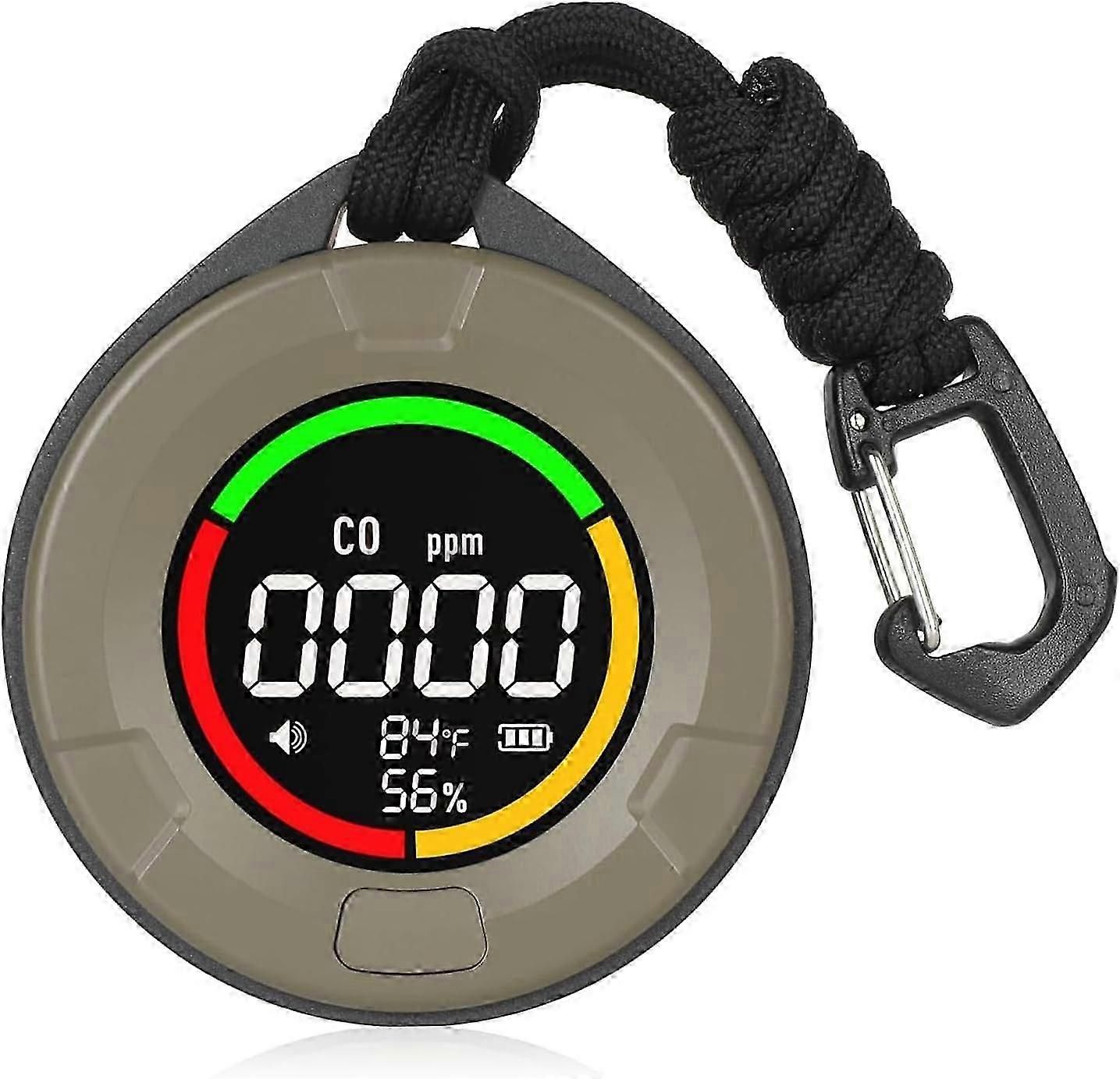 Portable CO Detector Carbon Monoxide Detector, Mobile CO Warner Carbon Monoxide Warning Detector, CO Meter with Temperat Walkbee 7422 B