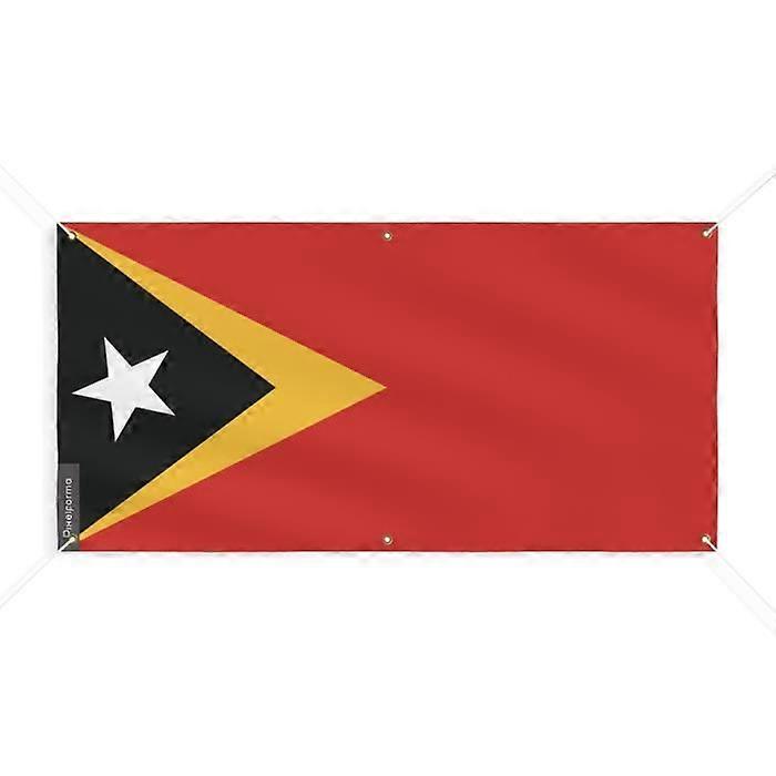 East Timor Flag Banner 6 Grommets 40x80cm Polyester