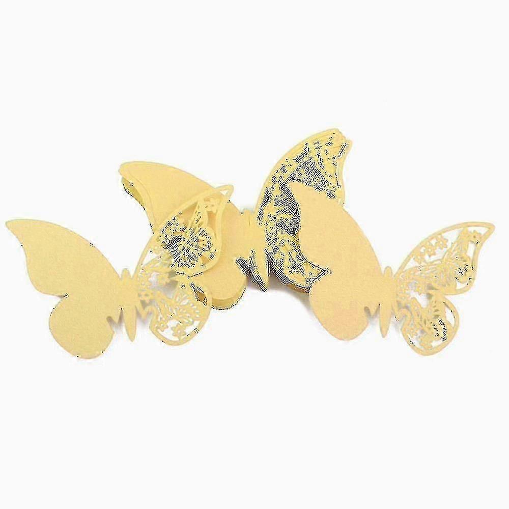50pcs Butterfly Precise Cut Wine Glass Paper Name Place Card H