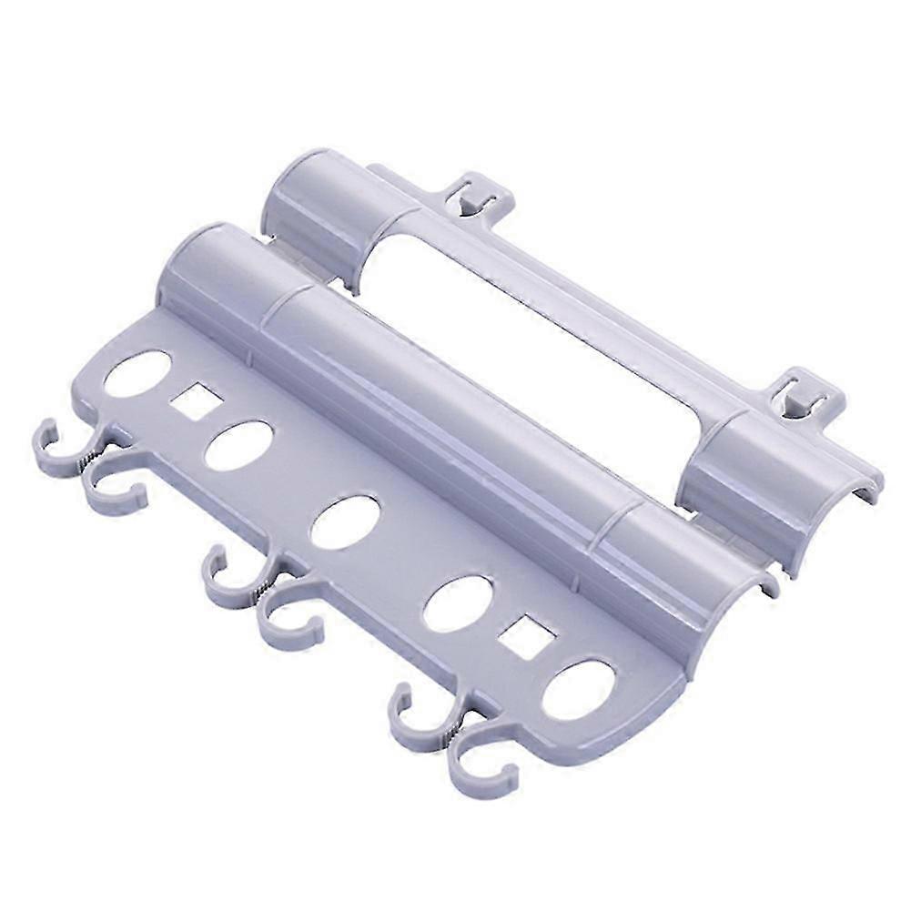 Multifunctional Windproof Plastic Rack Hanger with Hooks for Clothes Trouser Coat(Grey)