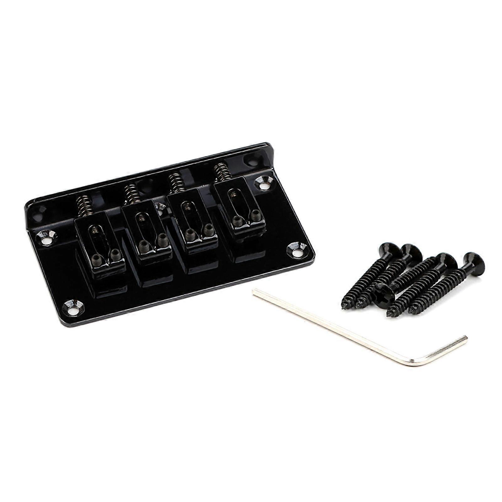 4-String Electric Guitar Bridge With Srews and Wrench Professional Metal 4 String Bass Bridge Hardtail Saddles Bridge Multicolor