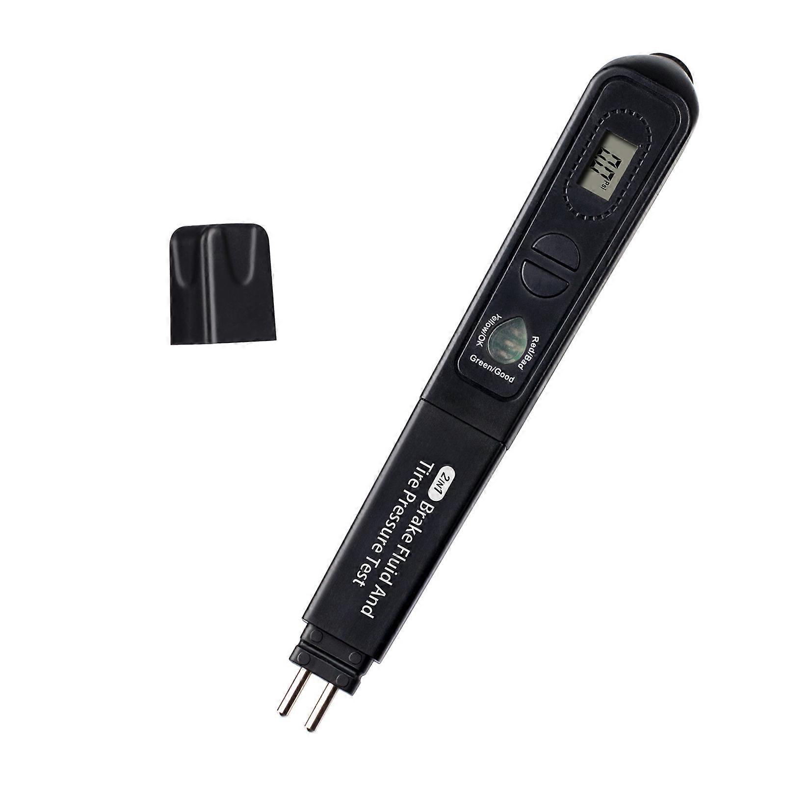 Brake Fluid Tester Pen,Brake Fluid Moisture Analyzer with Tyre Pressure Detection 2 in 1 Brake Fluid Liquid Teste