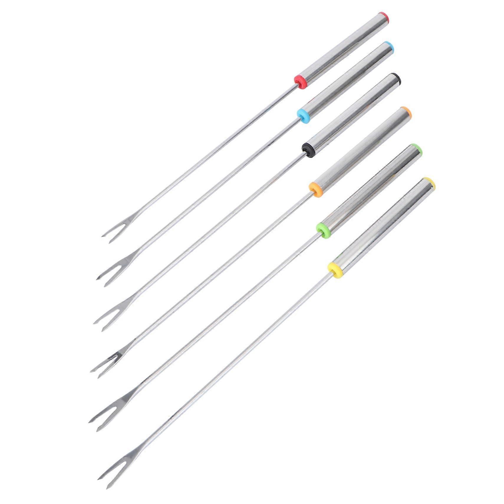 6-Piece Grill Skewers Set For BBQ, Picnics, And Outdoor Activities, Reusable Metal Skewers, No Soaking Required