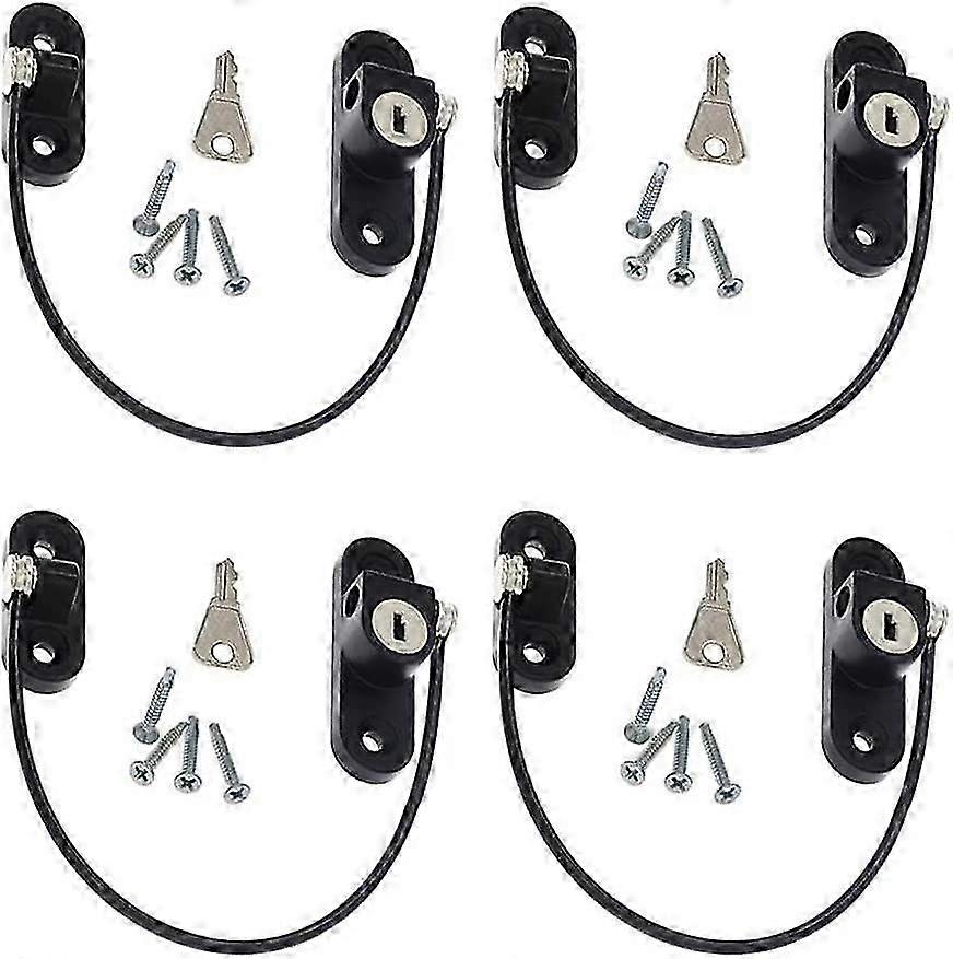 2025 4 PCS Security Window Lock, Window Security Door Jigger with Key