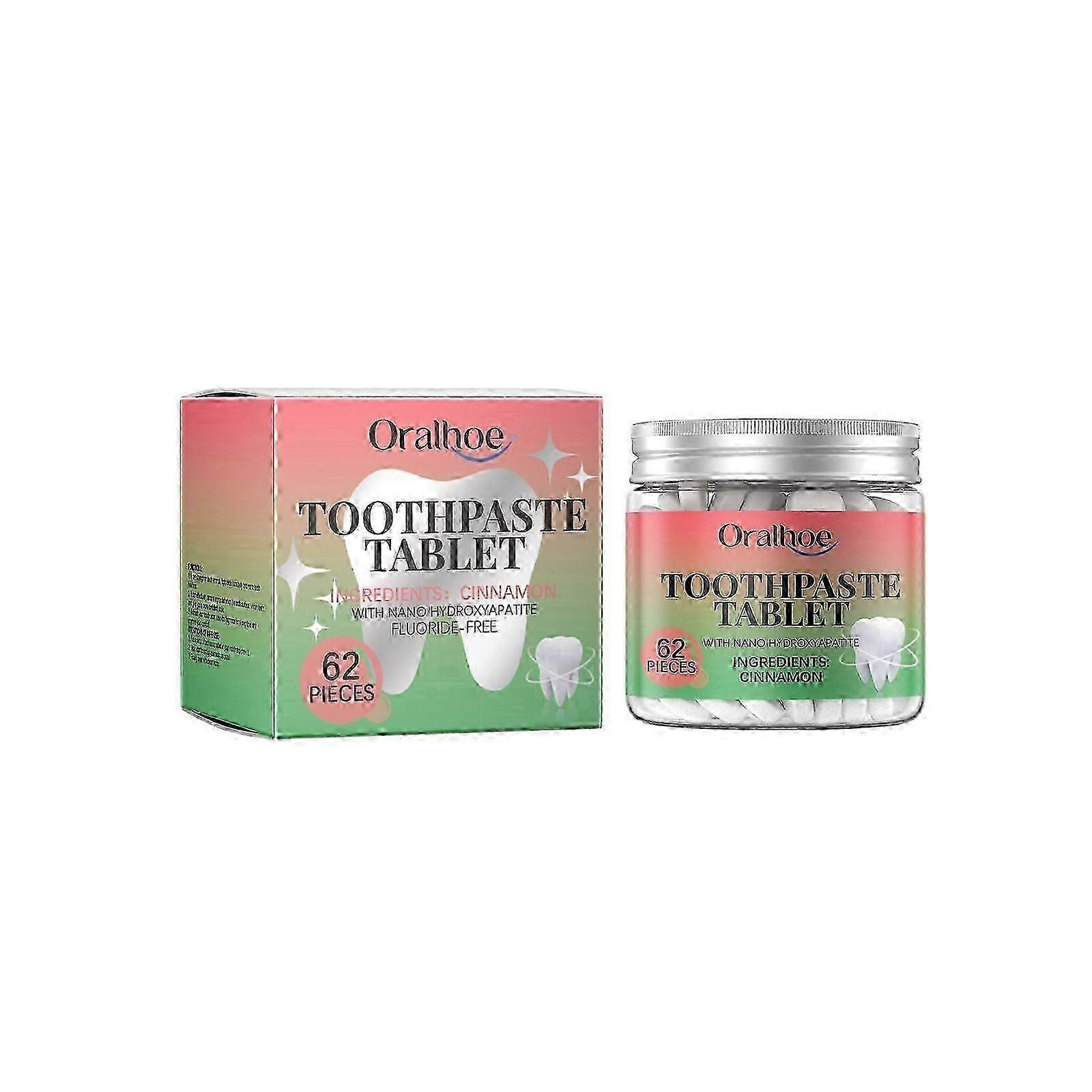 Oralhoe Cinnamon Toothpaste Tablets Mild Cleaning Tooth Stains Care Oral Hygiene Tooth Care Toothpaste Tablets