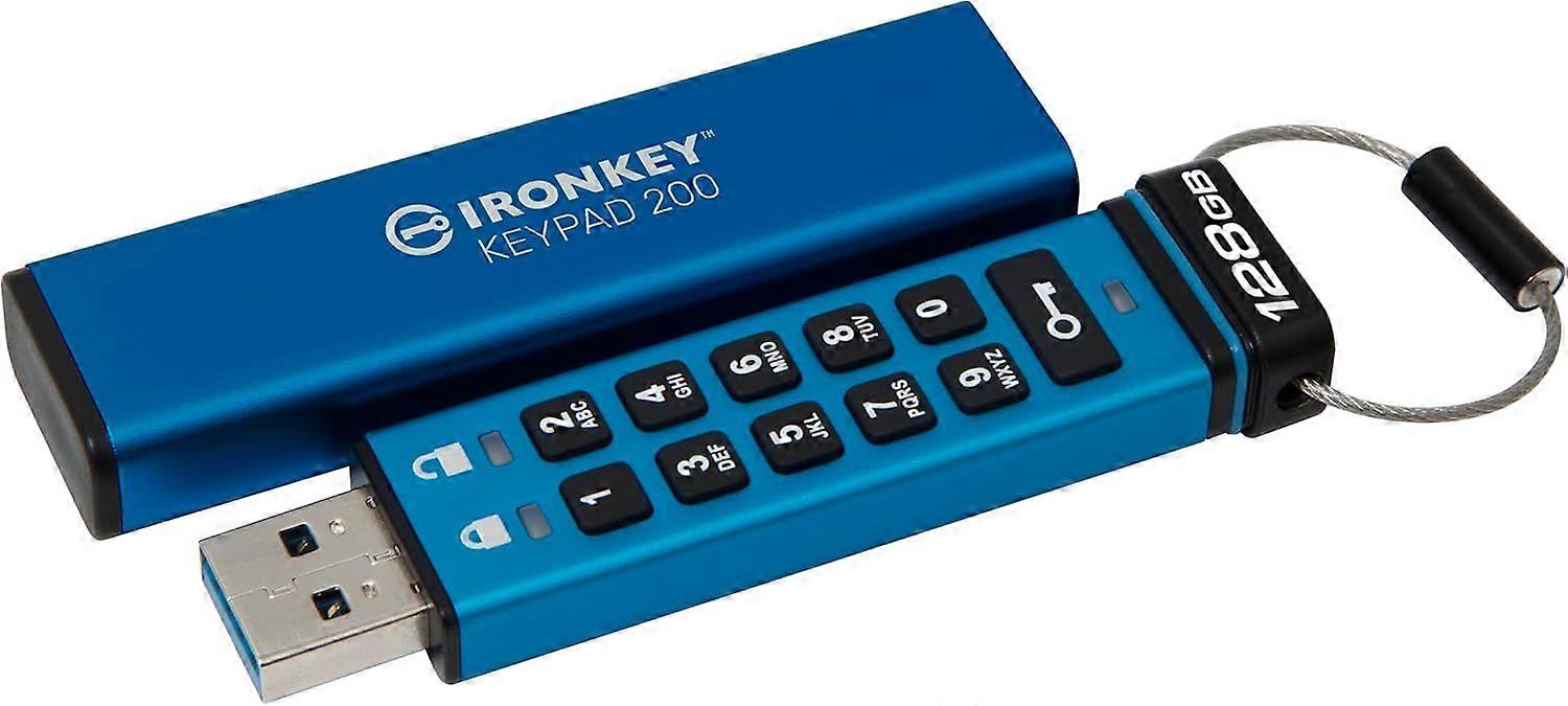 2025 Dernier modèle Ironkey Keypad 200 128GB USB crypté | Clavier alphanumérique | Multi-Pi