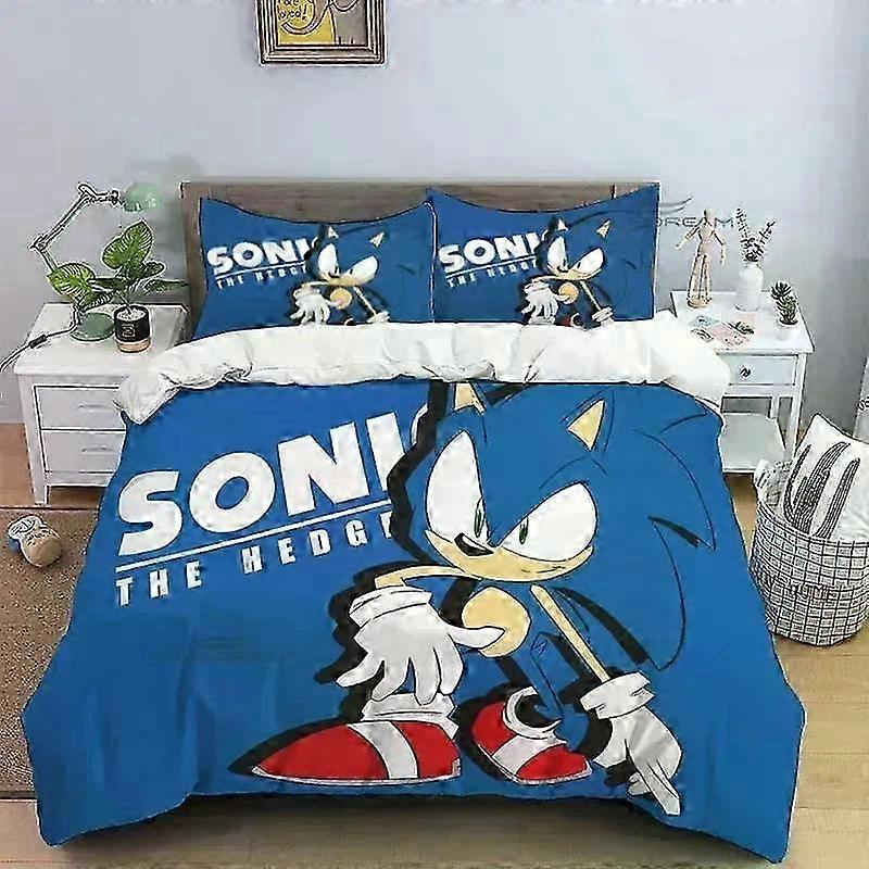 Cartoon Game Animals Pattern Bedding Set with Comforter, Duvet Cover, and Pillowcase for King and Queen Sizes �C 3-Piece Bedding Collection