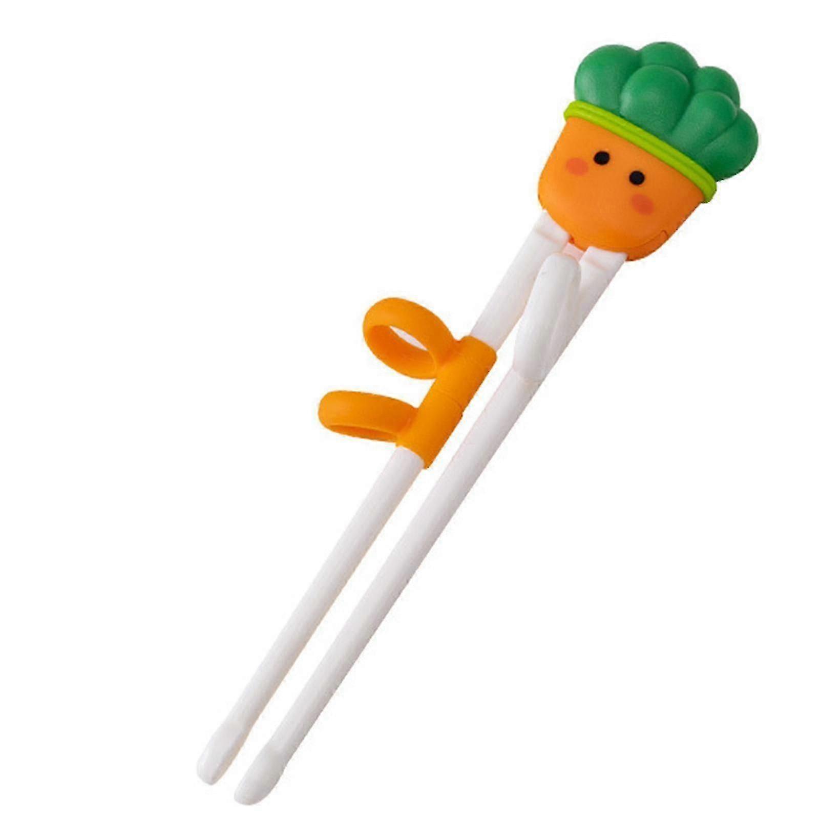 キッズ滑り止めトレーニング箸-漫画の取り外し可能な初心者ペア(オレンジ)